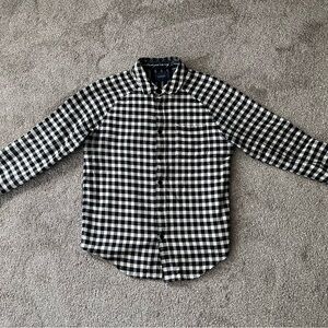 Scotch & Soda Black and White Plaid Shirt